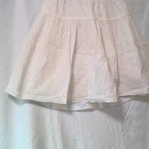 Old Navy Tiered White Eyelet Cotton Skirt Sz XS